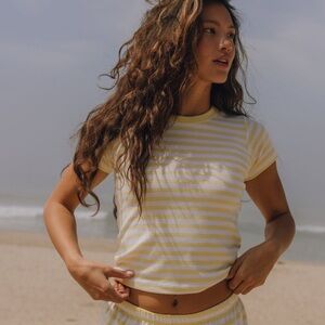 Daily Drills Lemonade & White Striped Set M/L